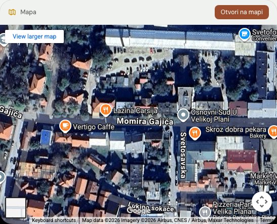 Mapa lokacije kafića Casus, Momira Gajića 11, Velika Plana